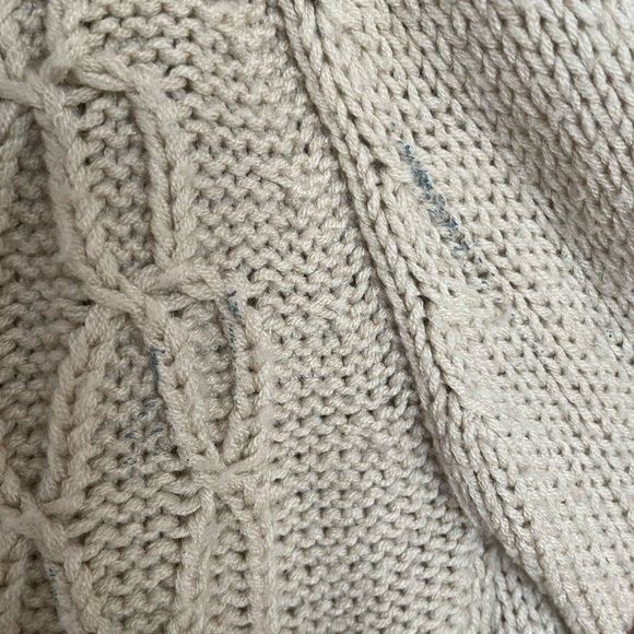 Vintage Virgin Acrylic Cream Knit Cardigan - Picture 5 of 8